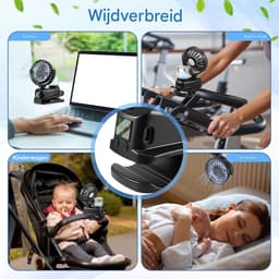 longziming -Bureauventilator Met Nebelfunctie - Draagbare Air Cooler Met Verstuiver - USB Clip Ventilator - 4 Snelheidsstanden - Geruisarme Werking Voor Comfort - Ideaal Voor Kantoor Auto En Camping - 1 Stuk — thumbnail 5