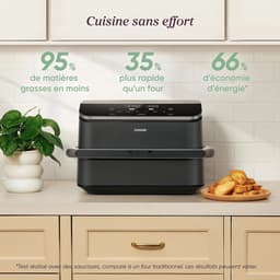 Airfryer 10 Liter – Dubbele Zone Heteluchtfriteuse – 6 Functies – 2800W – Zwart — thumbnail 2
