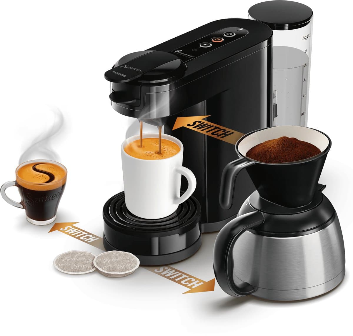 Philips HD6594/62 koffiezetapparaat Half automatisch Combinatiekoffiemachine 1 l — afbeelding 1