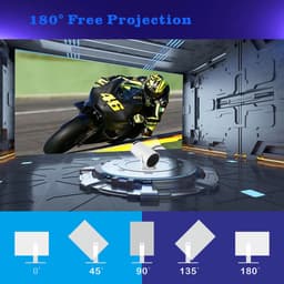 Projector - Mini Beamers - Draagbare Projector - 4K Support - BT 5.0 - 120 ANSI Lumen - Home Cinema - Wit — thumbnail 2