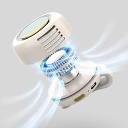 Draagbare, stille en bladeloze clipventilator – Oplaadbare en draagbare ventilator – Handsfree koeling voor taille en nek – 3 snelheden – 6 uur gebruiksduur – USB-C snelladen (Roze) — thumbnail 4