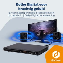 Denver DVD Speler met HDMI - Ondersteund FULL HD - CD Speler - Dolby Digital Decoder - USB / Scart - DVH1245- Zwart — thumbnail 4