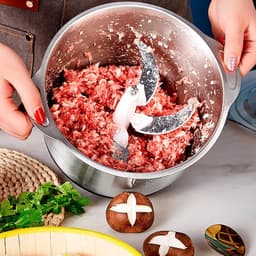 Keukenmachine - Voedselhakker Groentehakker - Snel Ingrediënten Snijden - Krachtige 400W Motor - 3L Kom - Zilver — thumbnail 3