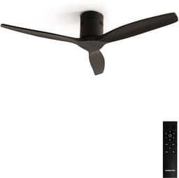 CREATE - Plafondventilator 40W silent Ø132 cm - Met Afstandsbediening - 6 Snelheden - Timer - Zomer/Winter functie - Zwart - WIND CALM — thumbnail 1