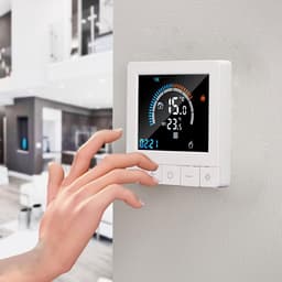 Programmeerbare Thermostaat - Slimme Regelaar - Temperatuur Beheersen - Intelligent LCD - 90V-240V 16A - Zwart — thumbnail 4