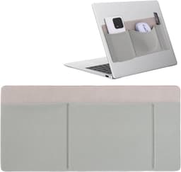 Externe harde schijf houder - Draagbare organizer - Mobiele werkplek - Zelfklevende bevestiging - 27 x 13 cm - Grijs — thumbnail 1