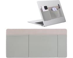 Externe harde schijf houder - Draagbare organizer - Mobiele werkplek - Zelfklevende bevestiging - 27 x 13 cm - Grijs