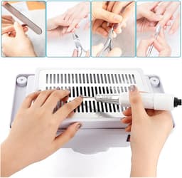 Nagelstofafscheider - Nagelstofzuiger - Nagelstyling Werkplek - Stille Krachtige Zuigkracht - 6W - Wit — thumbnail 2