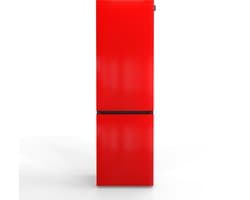 NUNKI LARGECOMBI-FRED Combi Bottom Koelkast, E, 198+66l, Hot Rod Red Gloss Front