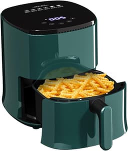 Luchtfriteuse - Elektrische friteuse - Vetarm koken - Touch bediening - 5 liter - Groen — thumbnail 1