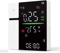 Slimme Thermostaat - Kamerthermostaat Programmeerbaar - Energie Besparen - Nauwkeurige Temperatuurregeling - 8.6x8.6x4.1CM - Wit — thumbnail 1