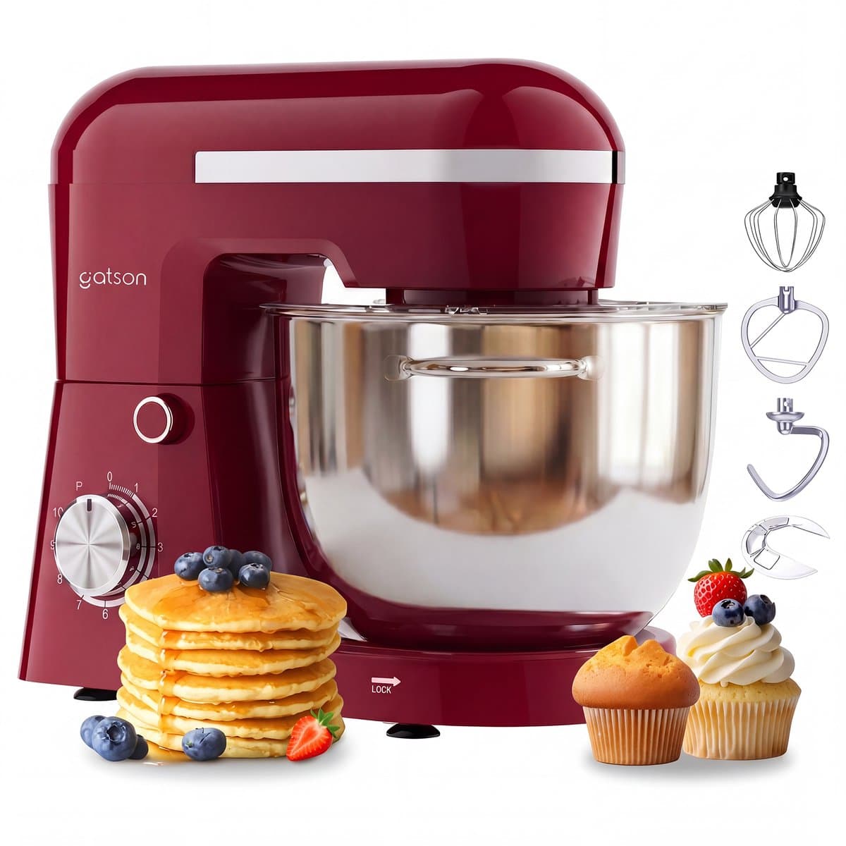 Gatson 1500W Keukenmachine - 10 Snelheden - 5L Mengkom - Dubbele Handvat - Keukenrobot - Keukenmixer - Foodprocessor - 1500W — afbeelding 1