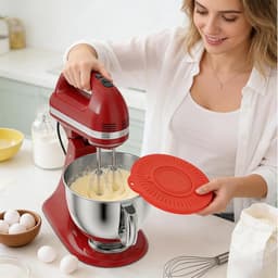 Spatbescherming Mixer - Keukenmachine Deksel - Morsvrij Mixen - 4-in-1 Lekvrij Ontwerp - 4.2-4.7 Liter - Rood — thumbnail 3