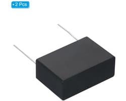 Condensator Plafondventilator - Startcondensator Motor - Ventilator Reparatie - 2 Pins - 38 x 14 x 25 mm - Zwart