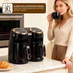 HEZIVO® Koffiezetapparaat met Thermoskan - Filterkoffie - Turks Koffie Apparaat - 600 W — thumbnail 2