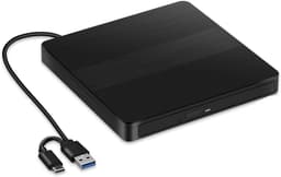 Externe DVD Brander - CD VCD Lezer - Bestanden Archiveren - USB 3.0 Type C - Slank Ontwerp - Zwart — thumbnail 1
