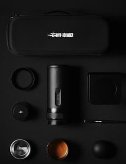 MHW-3BOMBER X-press58 - draagbare espresso machine - 135000 mAh batterij - 58 mm bodemloze portafilter - 20 bar - case met barista tools - 150 watt vermogen — thumbnail 2