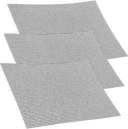 Set van 3 Herbruikbare Grillmatten met Antiaanbaklaag, 42 x 36 cm, Ideaal voor BBQ, Gas- en Houtskoolgrills, Oven en Koken — thumbnail 1