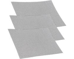 Set van 3 Herbruikbare Grillmatten met Antiaanbaklaag, 42 x 36 cm, Ideaal voor BBQ, Gas- en Houtskoolgrills, Oven en Koken
