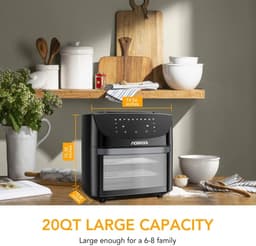 DIMICO - Airfryer 18L - 10 in 1 Heteluchtfriteuse met Touchscreen - 1800W XL Air Fryer Broodrooster - Digitale Convectie Oven — thumbnail 3