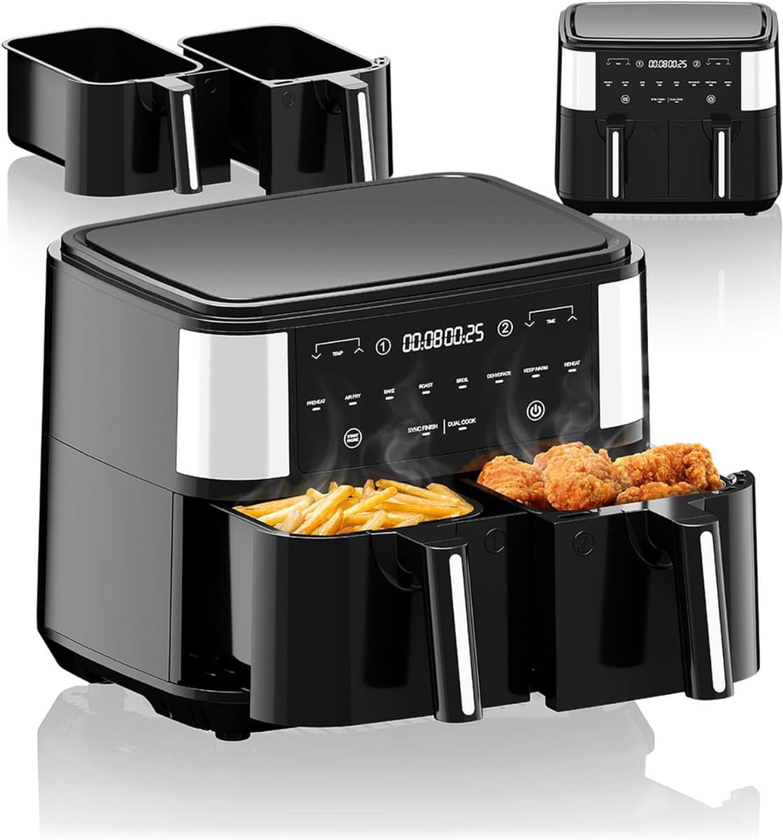 MKSS® Airfryer XXL - Dubbele Mand Airfryer — afbeelding 1