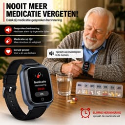Royal Empire alarmhorloge – GPS Pro Smartwatch voor Senioren – Valdetectie & SOS – Videobellen – Medicatiealarm – Hartslag en Bloeddrukmeter — thumbnail 4