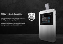Acer Connect M6E - Portable Mifi Router - Mobiele Hotspot - 5G - WiFi 6E - Dual-band - Nano SIM - SIMO - inclusief 1 GB - tot 32 apparaten - ideaal voor onderweg of op de camping — thumbnail 4