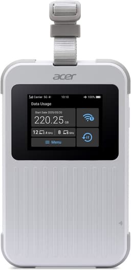 Acer Connect M6E - Portable Mifi Router - Mobiele Hotspot - 5G - WiFi 6E - Dual-band - Nano SIM - SIMO - inclusief 1 GB - tot 32 apparaten - ideaal voor onderweg of op de camping — thumbnail 1