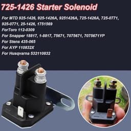 725-1426 Starter Solenoid voor MTD 925-1426 925-1426A 725-1426A 725-0771 925-0771 voor Snapper 18817 75671 voor Toro 112-0309 334009 B 435 0 65 Grasmaaier 12V 80Amp Starter Relais Solenoid — thumbnail 5
