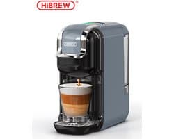 HiBREW H2B - 5 in 1 - Koffiemachine - Koffiezetapparaat - Kapsulekoffiezetapparaat - Voor Nespresso, Dolce Gusto, ESE & gemalen koffie - Grijs