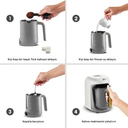 Karaca Hatır Hups - Melkopschuimende Turkse Koffiemachine – Wood Craft – 5 Kopjes – 535W — thumbnail 2