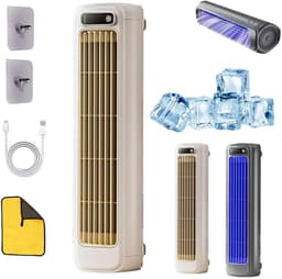 Draagbare Airconditioner - Luchtkoeler - Persoonlijke Koeling - Bladloos Ontwerp - 700 Gram - Abrikooswit — thumbnail 1
