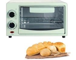 Heteluchtoven aanrecht - Mini oven - Gezond koken - Instelbaar 0-230°C - 12 liter inhoud - Groen