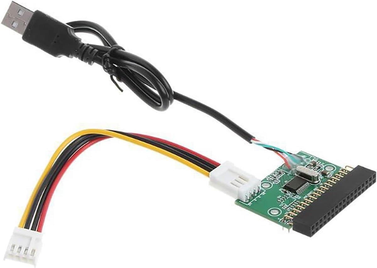 Externe diskettestation - Converter schijf - Gegevens overzetten - Hoge snelheid USB - 20 cm kabel - Zwart — afbeelding 1