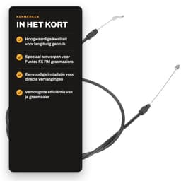 Dailygoods- Aandrijfkabel Premium ABS - Tractie Kabel - Motorremkabel - Grasmaaier Accessoire - Hoge Nauwkeurigheid - Duurzaam - Grasmaaierkabel — thumbnail 3