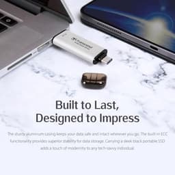 Externe SSD - Draagbare Opslag - Snelle Data Transfer - Compact En Robuust - 1 TB - Zilver — thumbnail 2