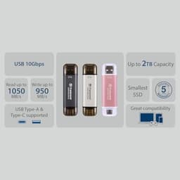 Externe SSD - Draagbare Opslag - Snelle Data Transfer - Compact En Robuust - 1 TB - Zilver — thumbnail 5