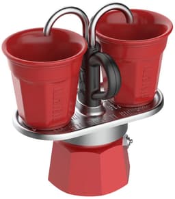 Bialetti Mini Express Rood 2 Kops – Inclusief 2 Espressokopjes – Aluminium Espressopot – Iconisch Italiaans Design — thumbnail 5