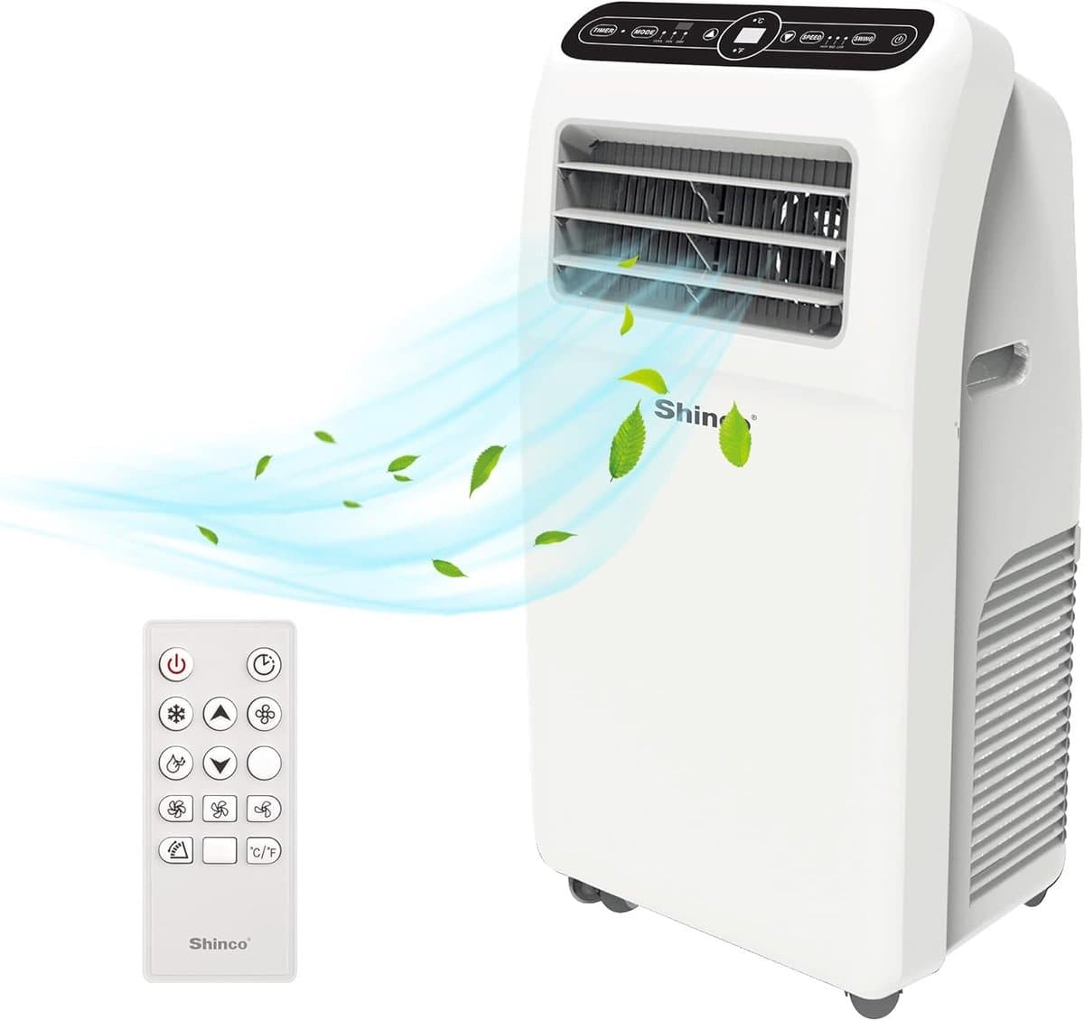 Daity Draagbare airconditioner van 12.000 BTU (3,5 kW) – Drie-in-één functie (koelen, ontvochtigen, luchttoevoer) – Uitgerust met afstandsbediening, afdichtingsplaat, afvoerkanaal, connector en plat mondstuk – Milieuvriendelijk R290-koelmiddel — afbeelding 1