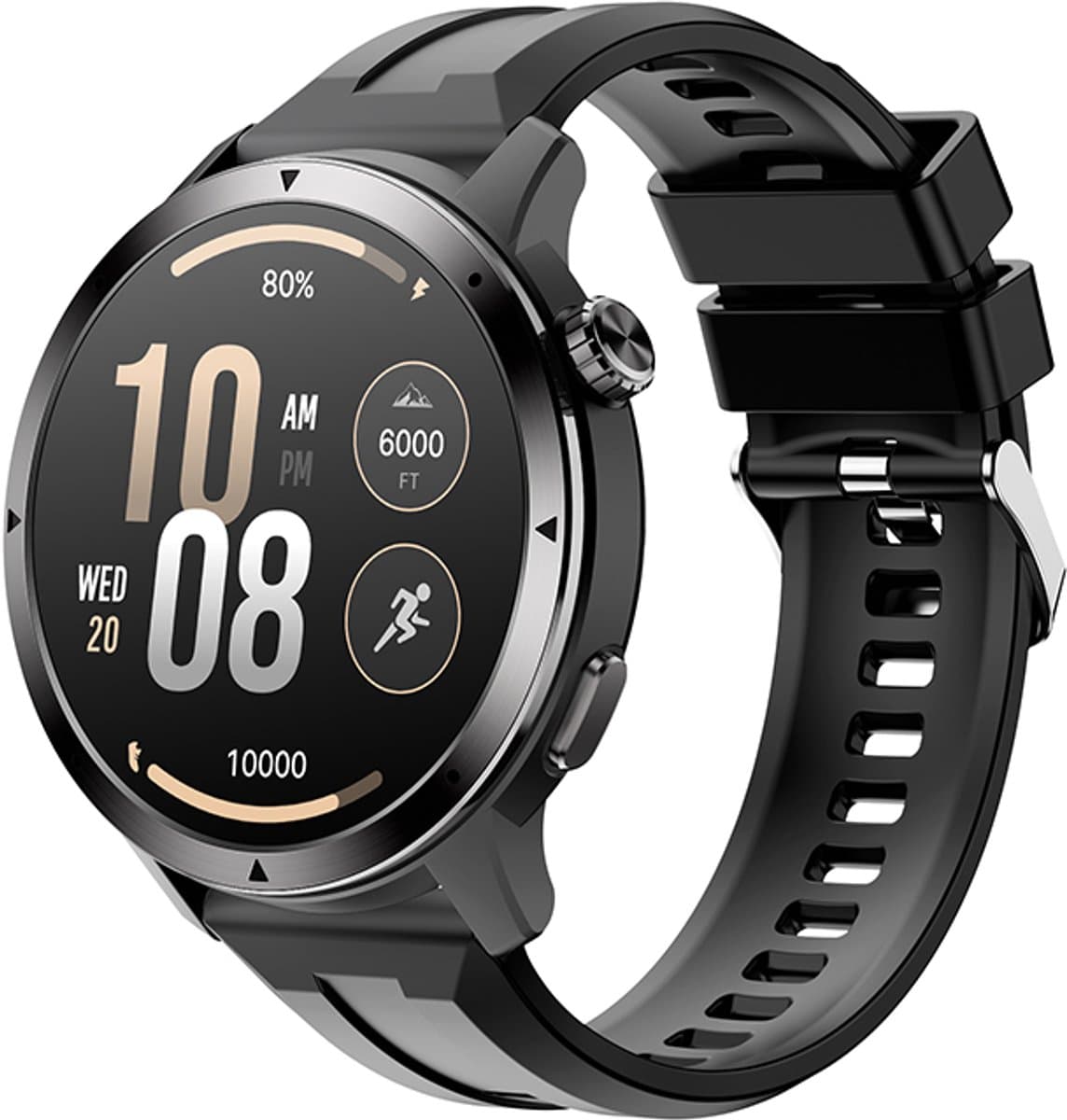 WizBay Premium Select® Smartwatch GPS Offline Map – 1.43 inch AMOLED – Dual Frequency L1+L5 GPS – Kompas Altimeter Barometer – 3ATM/IP68 Waterproof – Bluetooth Bellen – Sport Smartwatch Android iOS – Zwart — afbeelding 1