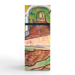NUNKI MEDIUM-FVGO / Dubbel-Deurs Koelkast, E Klasse, 206l, Vincent Van Gogh - Gang in het gesticht, Satin (FRONT only) — thumbnail 1