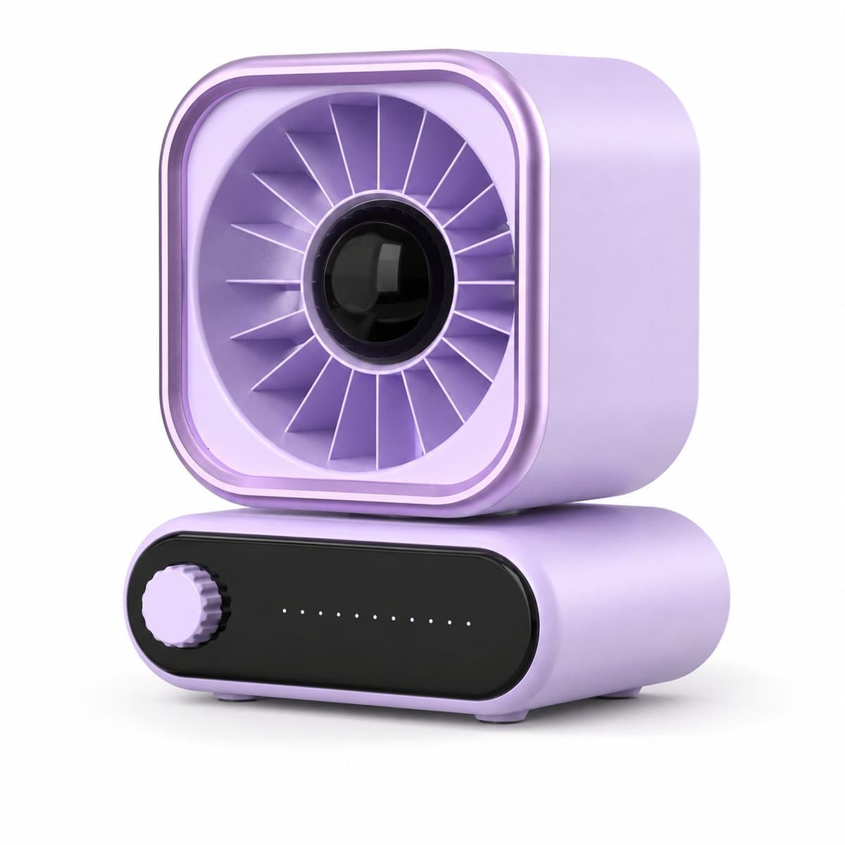 Mini Bureauventilator - Stille Tafelventilator met Automatische Oscillatie - USB Ventilator voor Kantoor, Slaapkamer en Studeerkamer - Compacte Draagbare Ventilator — afbeelding 1