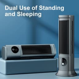 Torenventilator - Mobiele Airco Bladloze Ventilator - Persoonlijke Koeling - 2-in-1 Stand/Lig Ontwerp - 27 x 8 x 6 cm — thumbnail 5