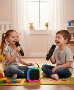MESA Musthaves - Karaoke Box - 2 Draadloze Microfoons - RGB Verlichting - Bluetooth Speaker — thumbnail 3