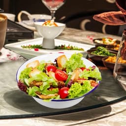 Dailygoods- Soepschalen 2-delig - Emaille - Makkelijk te reinigen - Geschikt voor rijst/pasta/groenten - Duurzaam - Ideaal voor familie/restaurant - Mengkom — thumbnail 2
