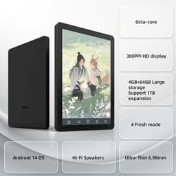 Cventrix E-reader 6 inch - E reader kobo - ereader - Ink eBook Reader B6 – OS Android 14 – 4GB RAM 64GB Opslag – Oogvriendelijk Scherm – Zwart — thumbnail 1