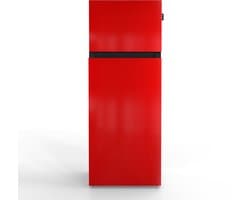 NUNKI MEDIUM-FRED / Hot Rod Red Design Koel-vriescombinatie - 206L - E-label - Front in kleur