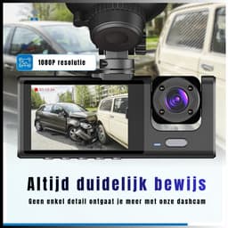 Nexvo® Dashcam voor Auto voor en Achter - Achter Draadloos - HD Night Vision - Zwart- 10cm x 30cm x 5cm — thumbnail 4