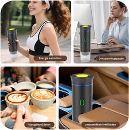 HEZIVO® Koffiecupmachine 3-in-1 - Draagbare Espressomachine - Voor Capsules en Gemalen Koffie — thumbnail 3