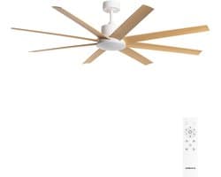 CREATE - Stille plafondventilator van 40W verkrijgbaar in meerdere maten - XL Ø165 - Geen licht - Afstandsbediening - WIND INDUSTRIAL